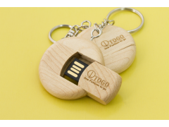 W300 圓型木質隨身碟｜Rounded Wooden Flash Drive｜