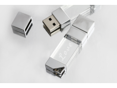 S1000 薄型金屬蓋水晶碟：鑰匙圈 (Crystal Style USB Flash Drive with Metal Cover)