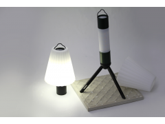 LED03 |森24°C|多功能露營燈:附燈罩/腳架|兩種燈色+手電筒